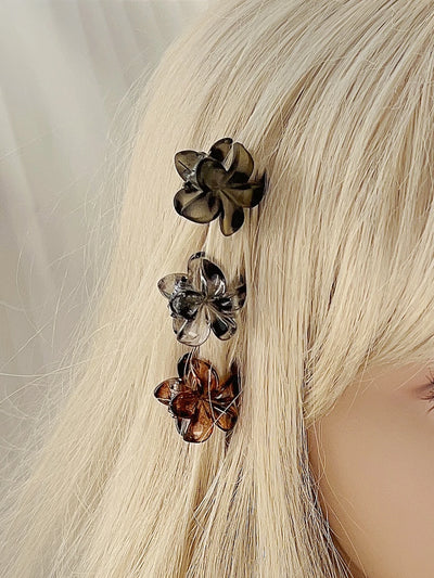 Mini Flower Hair Clips Pack Creaseless Claw Clips For Bangs - Smarsty