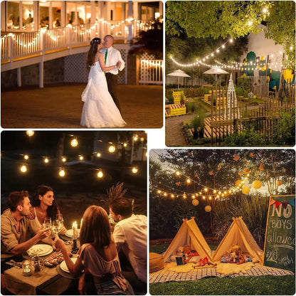 Solar String Lights Outdoor with Shatterproof Bulbs - Smarsty