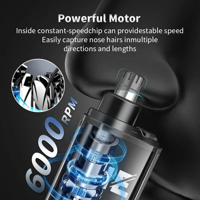 Nose Ear Hair Trimmer for Men - USB C Rechargeable Portable Fast Charge, Compact Grooming Kit - Smarsty