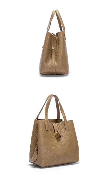 Women Tote Bag Steel Embossed Handheld Casual Purse - Smarsty