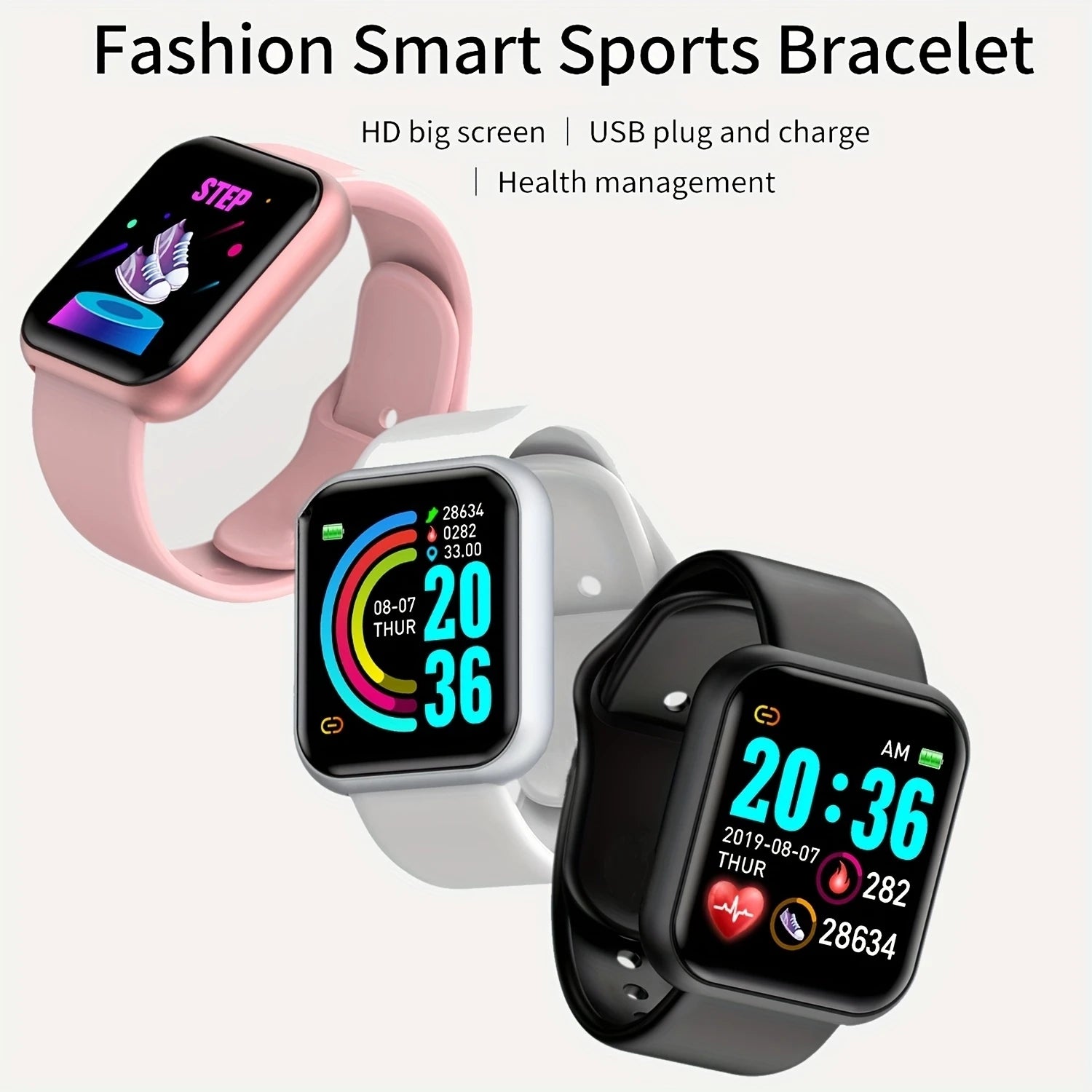 Smart Watch For Fitness Tracking and Music Control - Smarsty