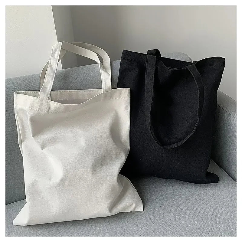 Large Capacity Canvas Tote Bag Folding Reusable Eco - Smarsty