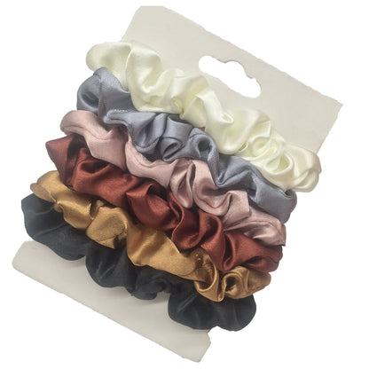 Silk Satin Scrunchies Set Gentle No Damage Hair Ties - Smarsty