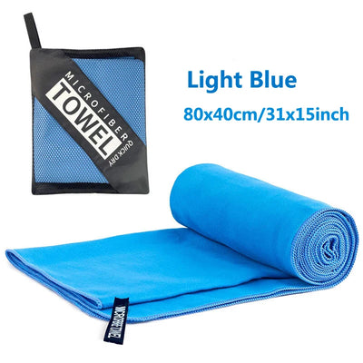 Quick-Drying Microfiber Camping Towel Super Absorbent Gym/Swimming Towel 40x80cm Lightweight Sports/Beach/ Travel Towels by Smarsty