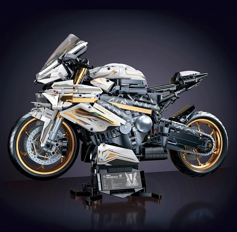 TOYLINX Alloy Motorcycle Desktop Decorations 2045PCS Racing Building Block Model  Kid Toys Christmas Easter Festive Gift Giving