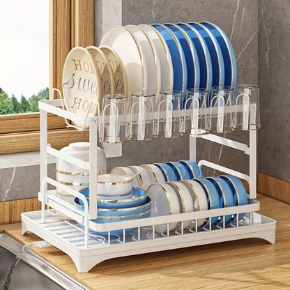 Carbon steel multifunctional kitchen shelf storage rack, bowl and chopstick rack storage organization saves space