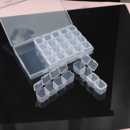 28 Grid Mini Storage Box for Nail Art and Jewelry - Smarsty
