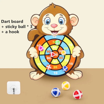 Montessori Dart Board Target Sports Game Toys For Children 4 To 6 Years Old Outdoor Toy Child Indoor Girls Sticky Ball Boys Gift by Smarsty