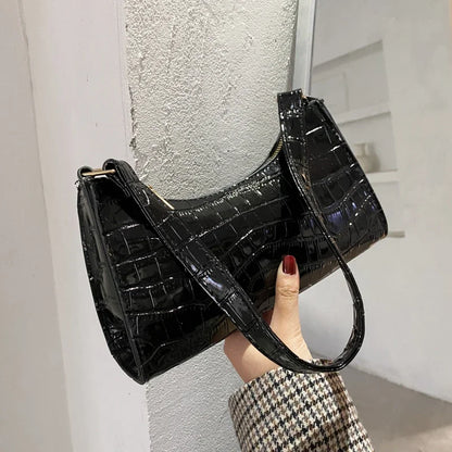 Retro Alligator Print PU Leather Small Women Handbag - Smarsty