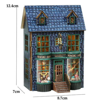 DIY Mini Wooden Doll House Assembly Building Model Pink Princess Villa Architecture Kit 3D Puzzle Dollhouse With Furniture Gifts by Smarsty