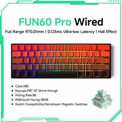 Mechanical Keyboard 60 Percent With Magnetic Switch ARGB