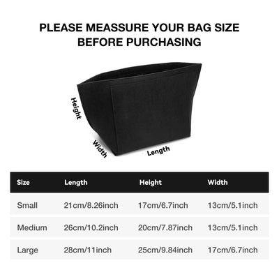Felt Insert Bag Fits For Longchamp Handbag Liner Bag Felt Cloth Makeup Bag Support Travel Portable Insert Purse Organizer - Smarsty