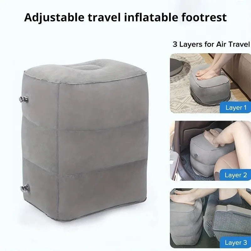 Portable Inflatable Foot Rest Pillow for Comfortable Travel - Smarsty