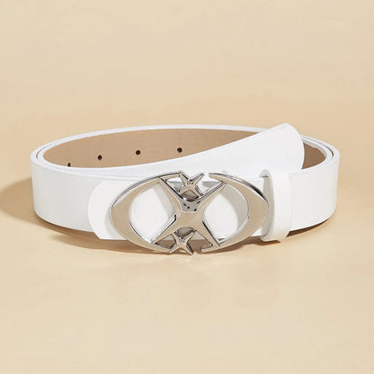 Stylish Oval Metal Buckle Belt Durable Unisex Fashion Accessory - Smarsty