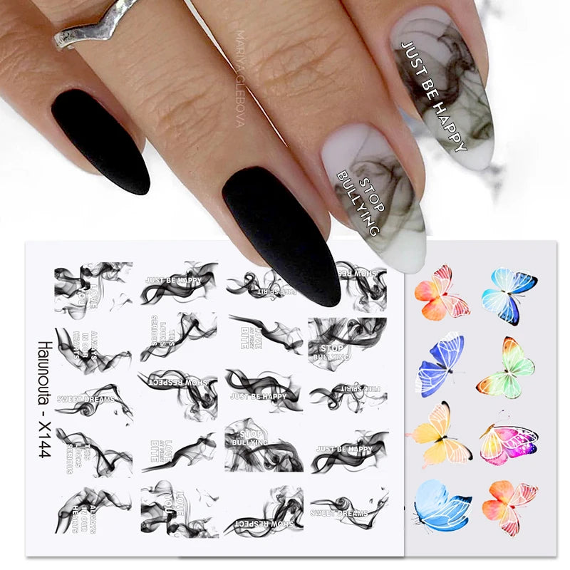 3D Colorful Marble Nail Stickers for DIY Art - Smarsty