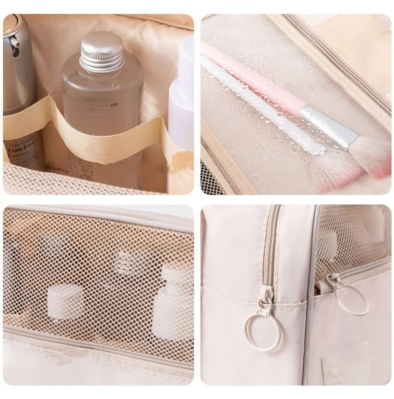 Waterproof Travel Makeup Bag Organizer For Women With Hook - Smarsty