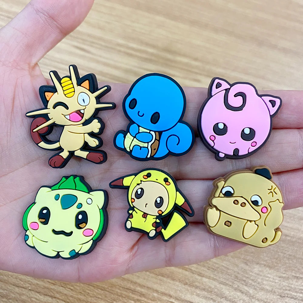 VC Decoration Buckle DinMINISO Pokemon Shoe Charms Posaur Sandals Accessories Male and Female Children Gifts
