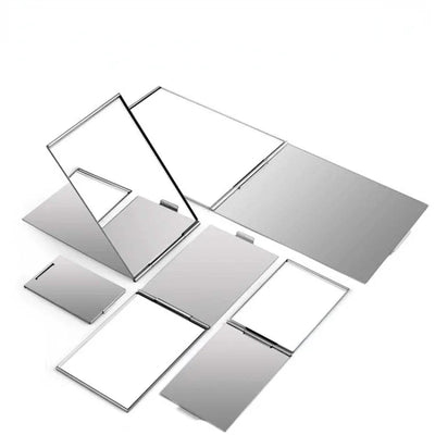 Portable Aluminum Folding Makeup Mirror for Travel - Smarsty