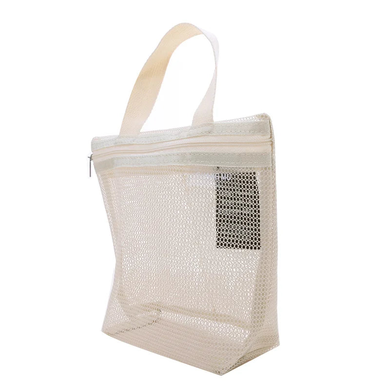 Mesh Makeup Toiletry Storage Bags Handbags Portable Travel Washing Body Shower Tools Organizer Hanging Cosmetic Organizer Pouch - Smarsty