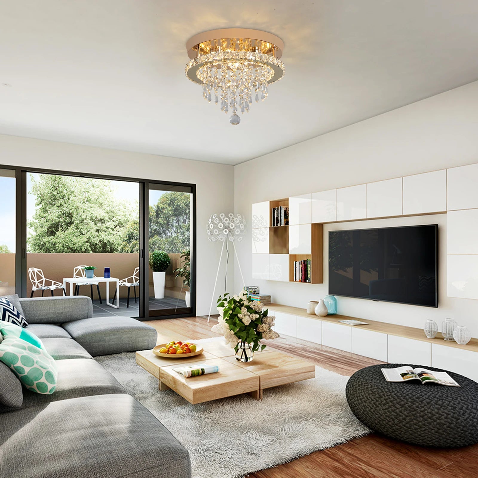 VETRULUS Luxury Crystal Chandelier Lustre Design Gold Modern Led Ceiling Light  Living Room Bedroom Hanging Lamp LightingFixture