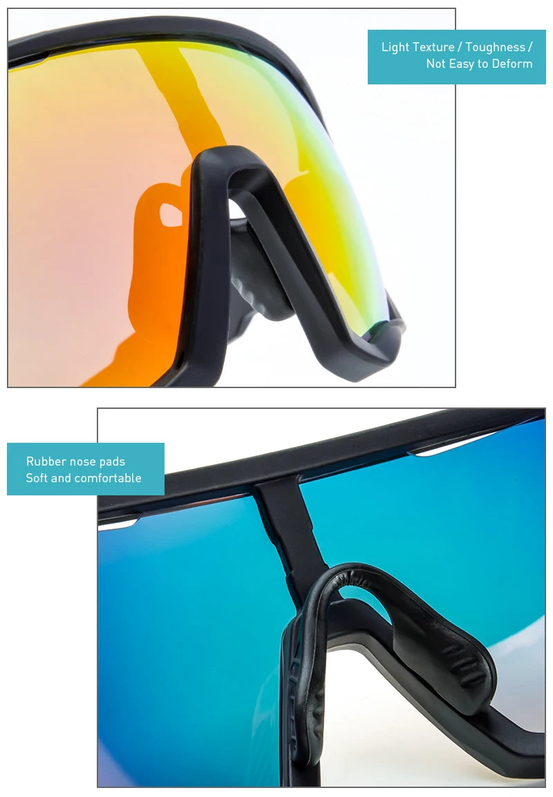 SCVCN  UV400 Sport Cycling Glasses Road Sunglasses Bicycle Eyewear Mountain Bike MTB Cycl Goggles running glasses