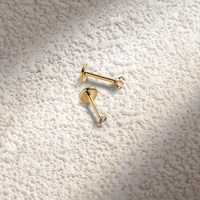 Stainless Steel Cartilage Piercing Studs Gold Tiny Earrings - Smarsty