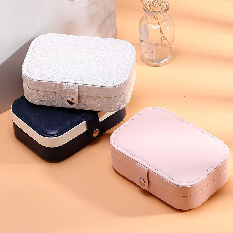 Portable Jewelry Organizer Case with Zipper Closure - Smarsty