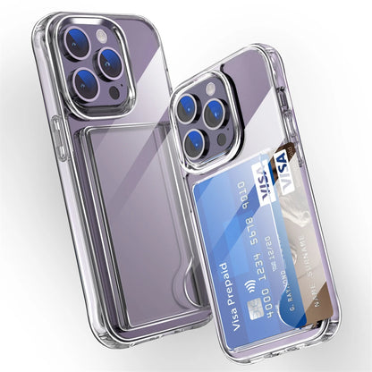 Clear Transparent Wallet Case With Card Slots For Iphone - Smarsty