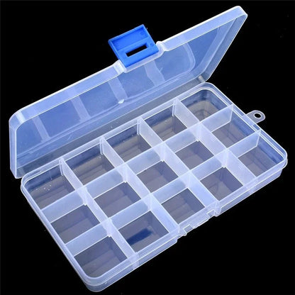 Transparent Plastic Jewelry Storage Box with Adjustable Compartments - Smarsty