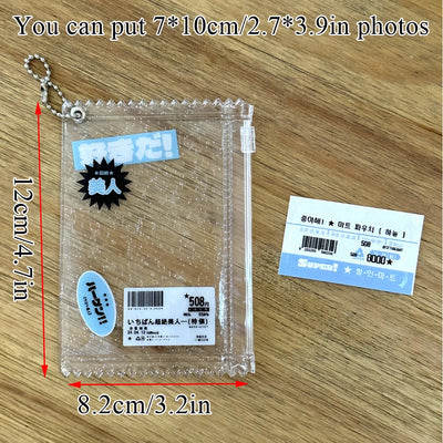INS Transparent Candy Bag Badge Holder Korean Photocard Holder Display Bag Pendant Idol Photo Card Protective Cover Card Holder - Smarsty
