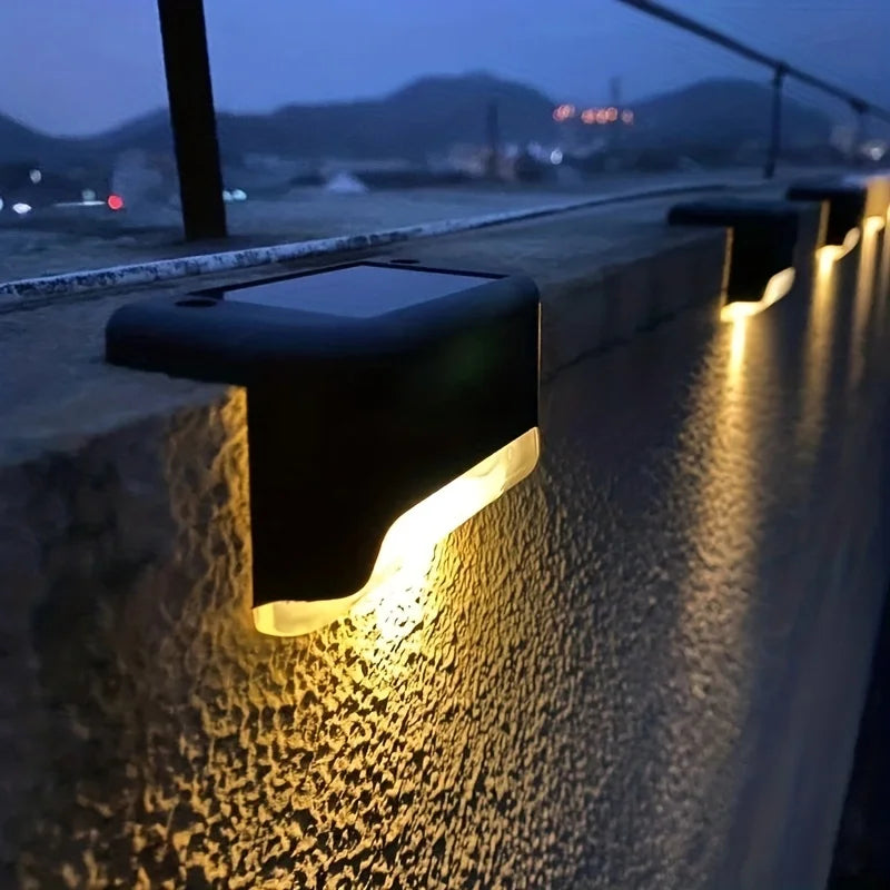 4 Pack LED Solar Stair Lights for Safe Outdoor Lighting - Smarsty