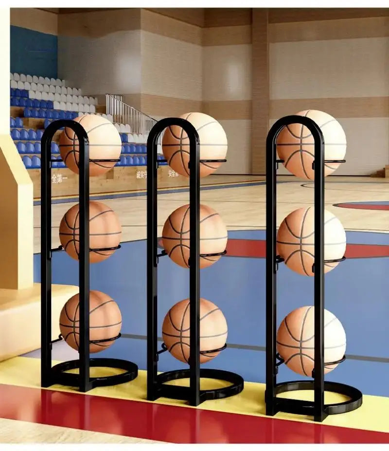 2/3/4/5Layers Basketball Storage Rack Indoor Children Balls Placed Rack Football Volleyball Basketball Holder Balls Metal Stand by Smarsty
