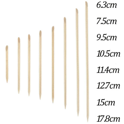 Wood Cuticle Pusher Sticks for Gel Polish Removal - Smarsty