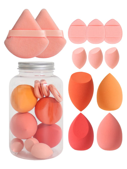 12Pcs Latex-Free Makeup Sponge Set for Flawless Application - Smarsty