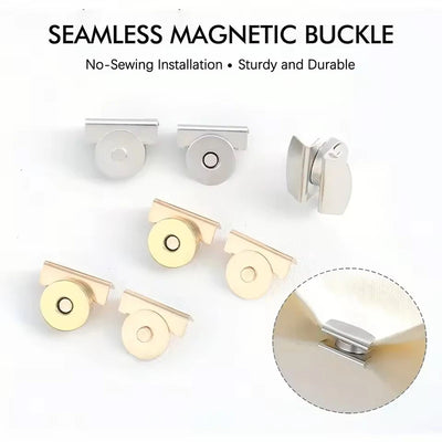5Pairs Metal Seamless Magnetic Buckle for Bags - Magnetic Snap Buttons for DIY Buckle Closure Magnetic Snaps for Handbags - Smarsty