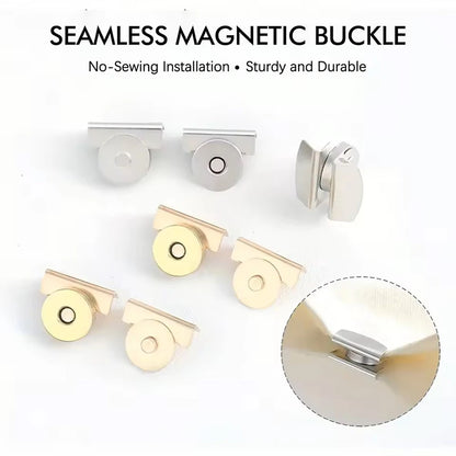 5Pairs Metal Seamless Magnetic Buckle for Bags - Magnetic Snap Buttons for DIY Buckle Closure Magnetic Snaps for Handbags