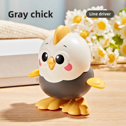 New Kidsren's Chick Can Move Cartoon Jumping Little Yellow Chicken Baby Wind-Up Small Toy Kidsren's Jumping Chicken Wind-Up Toy Fun Artificial Wind-Up Small Animal Can Move and Run Learn to Crawl 1 to 2 Years Old Baby