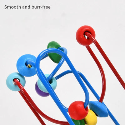 Colorful Wooden Roller Coaster Educational Circle Toy For Preschool Learning Bead Maze Toy Perfect Gift For Young Children - Smarsty