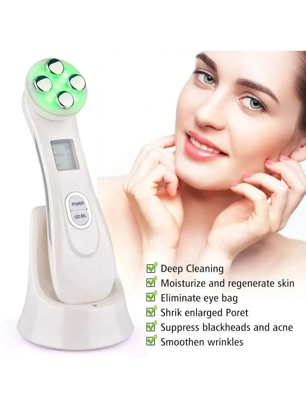 Professional Ultrasonic Face Exfoliator Skin Cleaner Tool - Smarsty