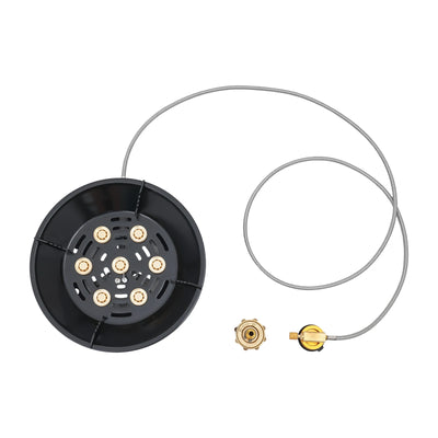 7-Core Camping Stove High-Power Strong Fire Portable Tourist Gas Burner Windproof Electronic Ignition Camping Equipment 21000W
