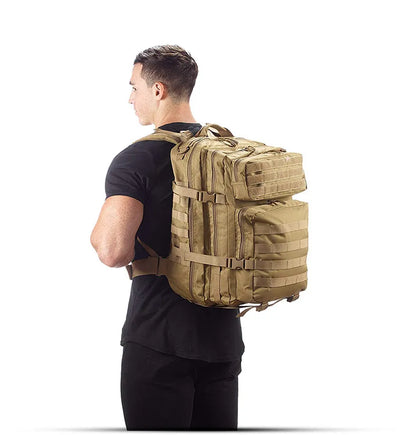 50L Tactical Backpack Men's Travel Large Capacity Rucksacks Men Waterproof Outdoor Sports Multi-functional Bags - Smarsty