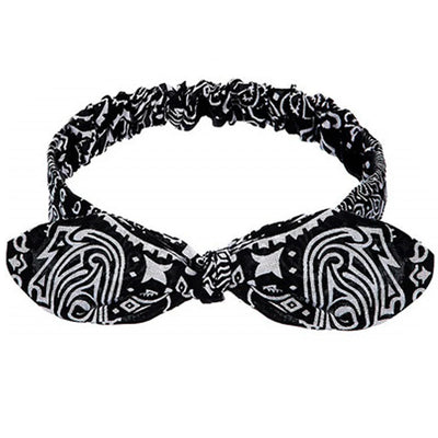 Boho Soft Elastic Headband For Women Vintage Cross Knot - Smarsty