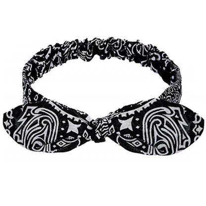 Boho Soft Elastic Headband For Women Vintage Cross Knot - Smarsty