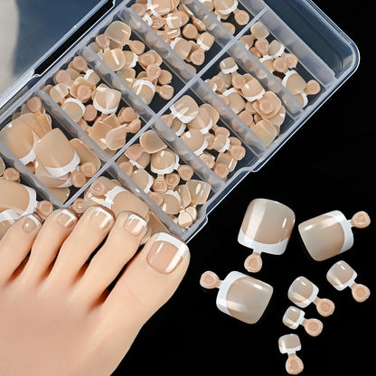 120Pcs French Fake Toenails in 9 Colors for Summer Style - Smarsty