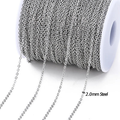 No Fade 2M Gold Stainless Steel Beaded Chain Durable - Smarsty
