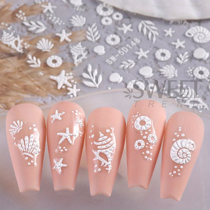 Summer Beach Jellyfish Nail Stickers for Unique Manicure - Smarsty