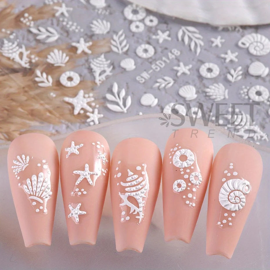 Summer Beach Jellyfish Nail Stickers for Unique Manicure - Smarsty