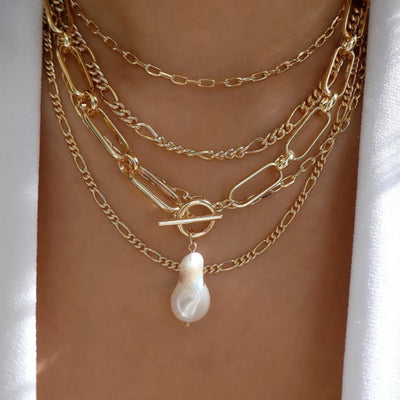 Vintage Gold Boho Layered Necklace Set for Women - Smarsty