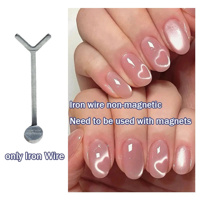 Heart Shaped Cat Eye Nail Magnet Set for DIY Art - Smarsty
