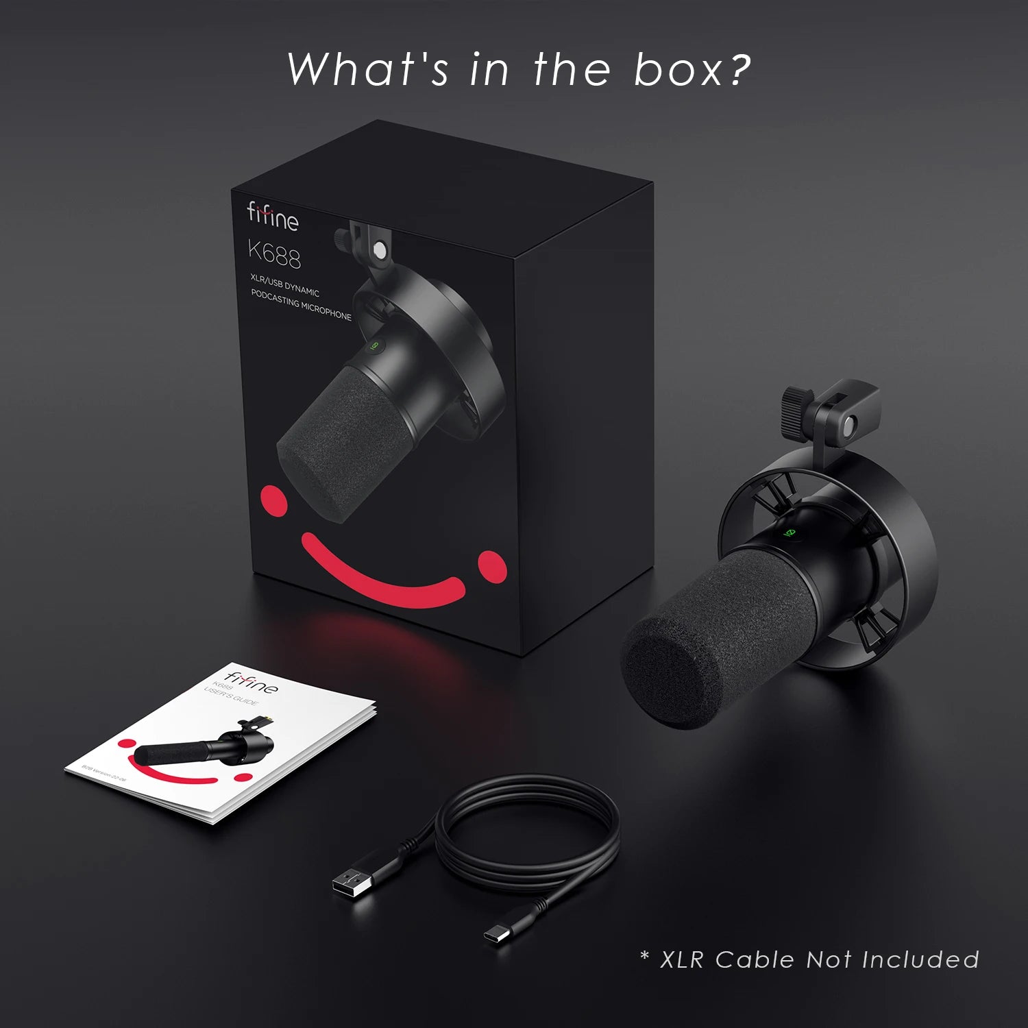 FIFINE USB XLR Microphone with Gain Control and Mute - Smarsty
